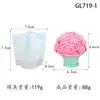 Molde de Silicona de Ramo de Rosas en Stock para Velas de Tallado Hechas a Mano, Decoración Floral Artística de Yeso y Moldes de Flores