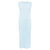 Miyake Minimalista 2026 Verano Nuevo Estilo Japonés Elegante Vestido sin Mangas de Cuello Redondo para Mujer Vestido tipo Tanque de Longitud Media