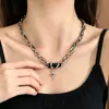 Pulsera Negra de Diamantes Negros Retorcidos con Estrella Oscura, Estilo Punk, Doble Capa con Colgante de Estrella Cruzada, para Hombres y Mujeres