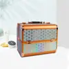 Estuche de Cosméticos Portátil, Joyero Multifuncional de Gran Capacidad, Caja de Herramientas de Aleación de Aluminio para Uñas y Bordado, Simple y Portátil al por Mayor