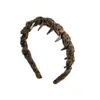 Diadema Dentada con Estampado de Leopardo y Lunares para Mujer, Accesorio de Cabello de Alta Gama para Crear una Corona Alta y Raíces Voluminosas, Adecuada para el Uso Diario