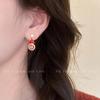 Pendientes de perlas de farolillo rojo festivos de Año Nuevo para mujer, estilo chino, elegantes y combinables, joyería para las orejas de celebridades de Internet.
