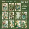 Dia lindo material papel série jardim passado tema planta decoração de diário de mão fundo 30 em 6