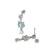 Nuevos Pendientes de Hueso de Oreja con Colgante de Gato Dulce y Lindo, Clavo de Oreja, Moda Nicho, Tornillo de Diamante, Varilla Retorcida, Piercing