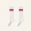 Meias Longas de Urso Morango para Meninas Versão Coreana Primavera Verão Outono Meias de Algodão Meias Infantis Estampadas Fofas Meias de Desenho Animado Respiráveis