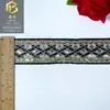 Estilo Étnico Bordado com Lantejoulas e Renda 4cm Losango Fio Acessórios Dai Artesanal DIY Roupas de Performance Acessórios da Dinastia Han
