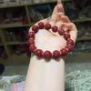 Pulsera de Bolas de Dragón del Zodíaco de Cinabrio Púrpura Arena Dorada para Hombre y Mujer Año del Zodíaco Bajo Contenido Joyería