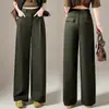 Calça de alfaiataria de alta qualidade com perna curva para mulheres, nova coleção outono 2026, cintura alta, corte solto, modelagem que afina, com caimento fluido, versátil e um design estreito em formato de banana