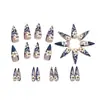Uñas Portátiles de Venta Caliente Transfronteriza Estilo Europeo y Americano, Uñas Postizas Puntiagudas Largas Florales Frescas y Geniales con Relieve, Productos de Uñas Postizas Terminados, Estilo Largo