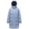 Chaqueta de plumas para hombre y mujer, de longitud media, hecha de plumón de pato blanco, engrosada, con capucha, corte holgado, cálida, adecuada para parejas, con etiquetas retiradas
