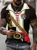 Nova camiseta unissex de gola redonda com estampa 3D 2025, top casual respirável de manga curta