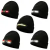 Gorro de invierno para deportes al aire libre, de dos en uno, con faro COB transfronterizo de luz cálida, que incluye una luz de advertencia integrada y un gorro de punto para el trabajo