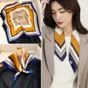 Bufanda de seda cuadrada de seda, bufanda fina de alta calidad para mujer, elegante bufanda con estampado, protección para el cuello, bufanda decorativa, venta al por mayor