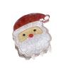 Venta caliente transfronteriza Navidad tamaño pequeño lentejuela delgada Flash clip moda lindo Papá Noel copo de nieve media corbata garra para el cabello