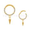 Corona vaca F136/G23 aleación de titanio anillo arete anillo para hueso de la oreja anillo para labio fábrica de joyería para perforación en stock venta al por mayor