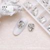 Popular branco prego Cristal pilha Diamante produto acabado Super Brilhante coração torto retangular ângulo reto inserido à mão Pérola decorações de unha
