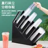 Portavasos Acrílico Hecho a Medida de Fábrica, Dispensador de Vasos Desechables, Estante de Almacenamiento de Vasos para Tienda de Té de Leche, Portavasos Engrosado
