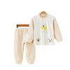 Ropa Interior de Bebé Algodón Puro Ropa de Otoño Pantalones Largos Bebé Hombre y Mujer Cárdigan Base Traje Cálido Algodón Cómodo Casual Ropa para el Hogar