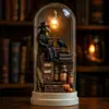 Lámpara de ambiente innovadora de diseño lindo peculiar para escena transfronteriza de Amazon, lámpara de atmósfera con cubierta de vidrio de Halloween