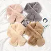 Bufanda con Cuello de Piel Sintética de Conejo Rex para Mujer, Estilo Coreano, Linda, Versátil, Cruzada, Otoño e Invierno, Celebridad de Internet, Protección para el Cuello, Felpa Engrosada