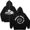 Moletom com Zíper Completo 4tune Moletom com Zíper Completo Cardigan Adolescente Americano Casaco com Zíper