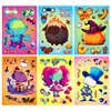 6 Folhas/Pacote Compra Direta Transfronteiriça Halloween Adesivos de Quebra-Cabeça Abóbora Gato Caveira Rosto-Que-Muda DIY Expressão Decoração Adesivos