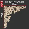 Tallado en Madera Dongyang Flor de Esquina de Madera Maciza Decoración Estilo Europeo Incrustación de Madera Maciza Tallada Pieza de Tallado en Madera Flor de Esquina de Tallado en Madera Mueble Puerta de Gabinete