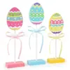 Adornos para Huevos de Madera Maciza DIY Set de Decoración de Huevos de Pascua Juguetes Educativos de Madera para Niños Fabricante Venta al por Mayor