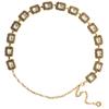 Venta Caliente Transfronteriza Cadena de Cintura para Mujer Coche Vintage Tallado Decorativo Strass Grande Cinturón Delgado Para Mujer Combinación con Todo Falda Cadena de Metal
