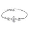 Weihua Joyería Colorida Zircón Grado Z Alta Calidad Cadena de Pulsera para Mujer Hoja Hierba Pétalos Pequeños Pulsera Fuerte de Zircón Venta al por Mayor