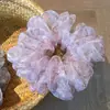 Presilha de Cabelo Pequena de Organza Fofa Estilo Coreano Retro Romântico para Mulheres, Acessório de Cabelo Suave e de Conto de Fadas para Penteados de Coque