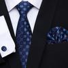 Spot de alta qualidade de poliéster gravata de seda dos homens flor de caju padrinho homem Casamento gravata bolso conjunto Jacquard