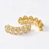 Joyería Dental Grillz Personalizados Temu, Brackets Dentales Personalizados con Forma de Corazón de Metal Brillante, Brackets Dentales de Rap Escénico Hip-Hop de Moda