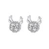 Pendientes de Corea del Sur, pendientes sencillos de alce para mujer, pendientes de astas navideñas con circonitas y copos de nieve, joyería navideña transfronteriza para mujer.