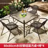 Conjunto de Mesa e Cadeiras para Exterior Mesa para Exterior Quiosque Simples Conveniente Mesa Redonda Dobrável de Vidro Temperado Cadeira Mesa Integrada com Guarda-chuva