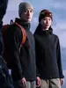 Jaqueta softshell com capuz para uso casual ao ar livre, modelo outono e inverno feminino, resistente ao frio, à prova de vento, impermeável, jaqueta softshell unissex