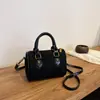 Bolsa Transversal Retrô Boston da Moda Versátil Simples de Ombro Bolsa Feminina Bolsa de Mão Casual de Alta Qualidade Comércio Exterior Transfronteiriço