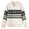 Ropa ACU para Hombre Suéter vintage de cuello alto con media cremallera para hombre, Nuevo producto otoño e invierno 2026, Top casual jacquard Fair Isle para hombre