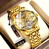 Novo Relógio Tourbillon com Design Vazado, Relógio Mecânico de Imitação para Homens, Item Popular de Comércio Exterior Transfronteiriço, Relógio Masculino à Prova d'Água e Luminoso