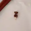 Novo Presilha de Cabelo de Coelho Urso com Pedraria e Flocagem Fofa Menina Presilha Lateral Grampo de Cabelo Versátil Presilha para Franja Lateral