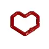 Llavero Colgante de Broche de Resorte de Corazón Poligonal con Recubrimiento de Pintura de Aleación Accesorios para Joyería DIY Venta al por Mayor
