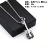 Collar Colgante de Guitarra de Música Hip-Hop Europea y Americana Transfronterizo Cadena de Suéter de Acero de Titanio Disco Callejero Colgante Joyería de Moda
