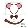 Diadema de Cabeza de Mono Pequeño para Niños de Mascarada Accesorios para Escena y Drama Diadema de Hermano Mono Adorno de Cabeza de Animal para Halloween