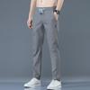 Pantalones casuales de otoño para hombre, de seda fina, sueltos, cómodos, elásticos, nuevos pantalones largos deportivos de secado rápido 2024 para hombre.