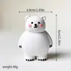 Decoración de Pastel de Invierno Pingüino Antártico Oso Polar Oso Blanco Copo de Nieve Bebé de Un Año Luna Llena Decoraciones de Postre Adornos