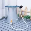 Estilo simples bacia de vegetais doméstica chuveiro montado na parede dormitório balde de água de lata branco antigo banho armazenamento salão de cabeleireiro lavagem de cabelo