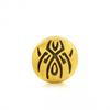Chapado en Oro 3D Imitación Oro Fuerza Sabiduría Protección Coraje Fe Tatuajes de la Suerte Pulsera de Cuerda de Cuero Colgante Cuentas