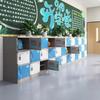 Casillero de ABS Ecológico para Estudiantes de Aula, Librero de Plástico, Almacenamiento para Clase de Jardín de Niños, Gabinete Escolar Independiente con Cerradura