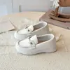 Zapatos de Cuero Casuales Simples Estilo Británico para Niñas 2026 Primavera Verano Nuevos Mocasines de Suela Suave Mocasines Versátiles Modernos