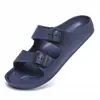 Pantuflas Transfronterizas Nuevas de Suela Gruesa para Hombre, Calzado de Verano para Exteriores, Pantuflas Slip-On para Pareja, Zapatos de Playa de Color Sólido para Exteriores de Talla Grande para Hombre